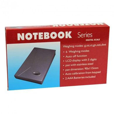 Весы ювелирные электронные Notebook 1108 до 500gr/0.01g в виде книжки. spar-2151 фото