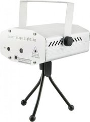 Лазерний проектор, стробоскоп, диско лазер UKC HJ06 6 в 1 з триногою Steel spar-4054 фото