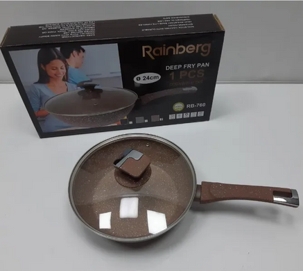 Сковорода Rainberg RB-760 з антипригарним мармуровим покриттям 24 см Rainberg-RB-760 фото