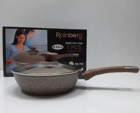 Сковорода Rainberg RB-760 з антипригарним мармуровим покриттям 24 см Rainberg-RB-760 фото