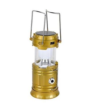 Кемпинговая LED лампа JH-5800T c POWER BANK Фонарь фонарик солнечная панель Золото,черный,синий 987171 фото
