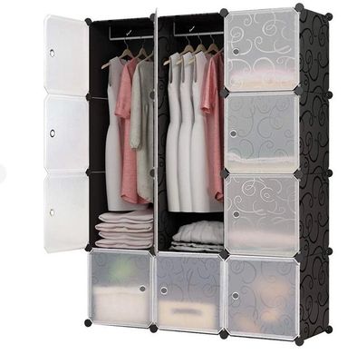 Пластиковый складной шкаф Storage Cube Cabinet «МР 312-62» Черный arman-MP 312-62 фото