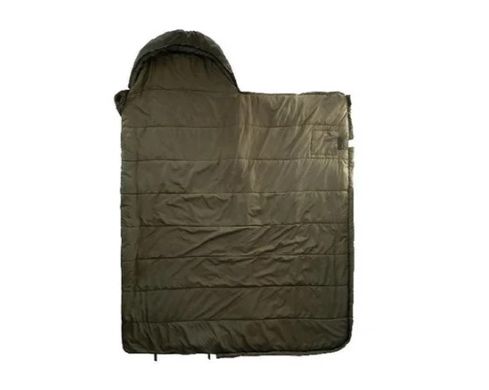 Зимний спальный мешок одеяло с капюшоном на флисе 2,1*0,75 см 400г/м.кв jump-253463 фото