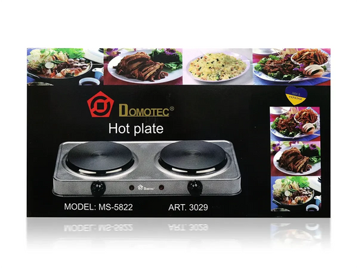 Электроплита 2 диска 2000Вт Domotec MS-5822 EUROmaX-8990 фото