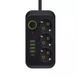 Сетевой фильтр (удлинитель) Power - Socket F09U 3 розетки 4 USB + Type-C 2метра черный, белый JumpexPof-3065 фото 2