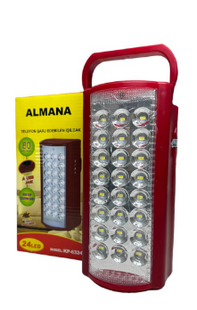 Фонарь переносной Almina/Fujita 2606L светодиодный с повербанком 24 LED, ЗУ 220V, USB-зарядное устройство KontPoof-Almina фото