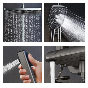 Смеситель для ванной комнаты из нержавеющей стали черного shower AND AA6-6 AndoptPof-AND AA6-6 фото