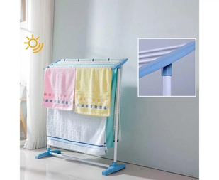 Сушарка для білизни Mobile towel rack, на 5 рядів / Сушка для підлоги для одягу DomtePof-567 фото
