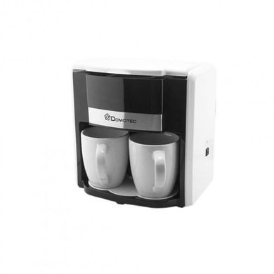 Кофеварка DOMOTEC MS-0706 500Вт, 2 кер. чашки по 150мл (Белая) 200000137 фото