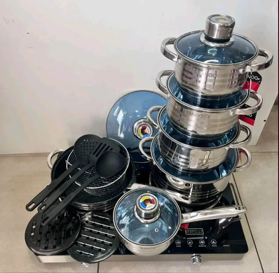 Набор нержавеющей посуды 18 предметов BANOO BN-5003 HK-BN-5003 фото