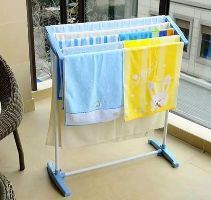 Сушарка для білизни Mobile towel rack, на 5 рядів / Сушка для підлоги для одягу DomtePof-567 фото