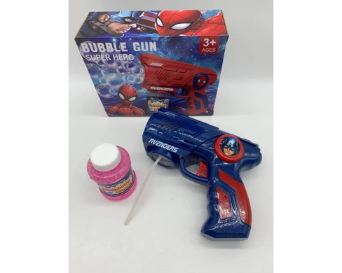 Пистолет с мыльными пузырями Bubble Gun Super Hero Зеленый, Оранжевый, Синий, Красный GrantoptPof-9818/9817/9816/9815 фото
