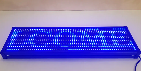 Светодиодная вывеска 100*23 см синяя уличная | LED табло для рекламы spar-5245 фото