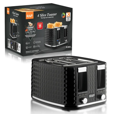 Тостер на 4 скибочки Domotec/RAF R-503 1500Вт Matrix7kmPof-00009149 фото
