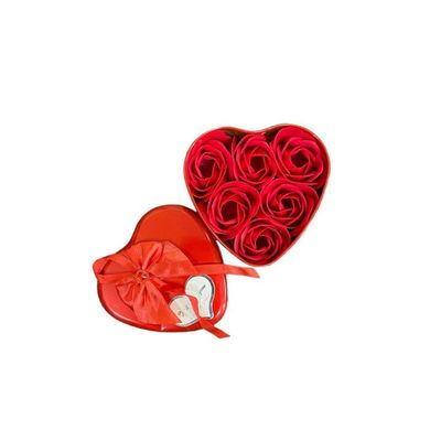 Подарунковий набір з трояндочками в коробочці серця Рожевий Потяг Jumpex-0003 фото