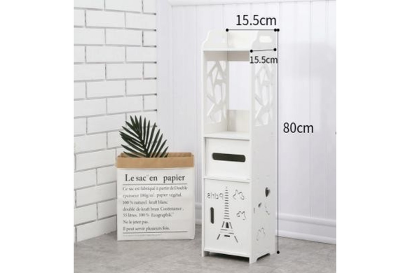Полка стеллаж пластиковая в ванную PK-02 (80 cm*15cm*15cm) MELADI-16760 фото