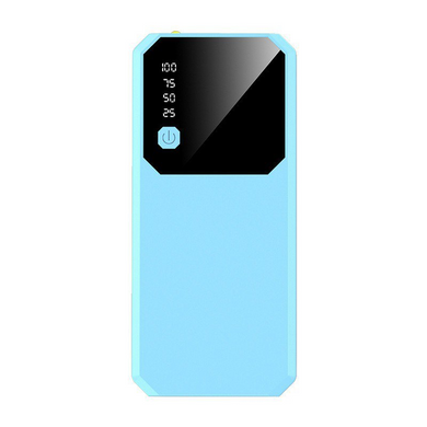 Мощный Power Bank Nomi 40000 mAh-3 USB с дисплеем +LED фонарь Голубой ANDIK-2078 фото