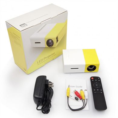 Мультимедійний портативний проектор UKC YG-300 з динаміком White/Yellow Vener-157 фото