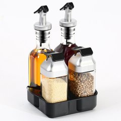 Комплект баночек для масла, уксуса, соли и перца melad-48909 фото