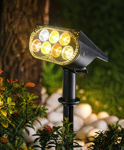 Садовый LED светильник на солнечной батарее Color Gradient Solar Spot Lawn Light OptDropPof-AZ957 фото