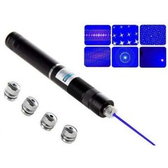 Лазерна указка 10000МВт синя з насадками Laser Blue YXB-008 spar-1205 фото