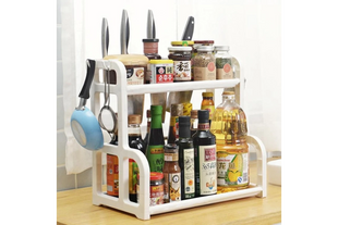 Кухонна пластикова стійка-органайзер для спецій Kitcken seasoning shelf GrantoptPof-4063 фото