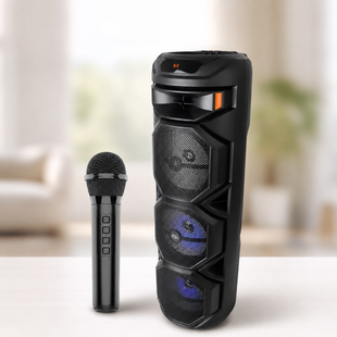 Колонка ZQS8301 Bluetooth 8дюймов / Колонка с беспроводным микрофоном / Акустическая система + пульт ДУ OptDropPof-24480005 фото