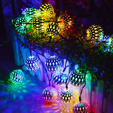 Гірлянда світлодіодна Кулька металева золота, 20 LED, Мультицвет OptDropPof-2123877 фото