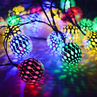 Гірлянда світлодіодна Кулька металева золота, 20 LED, Мультицвет OptDropPof-2123877 фото