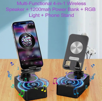 Блогер Подставка для телефона,динамик для караоке 2микрофа 3цвет Microphone speaker set AND K18-2 AndoptPof-3053 фото
