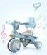 Трехколесный велосипед Baby Carriage 588 розовый или синий с родительской ручкой и корзинкой JumpexPof-4933 фото 2