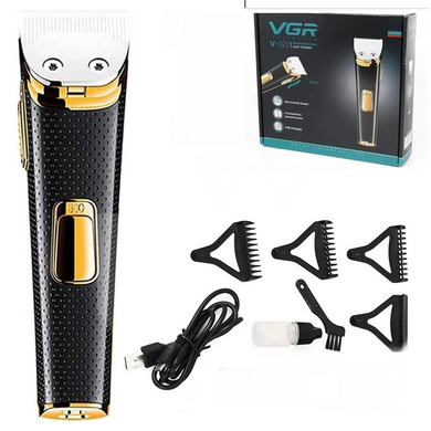 Професійна акумуляторна машинка тример для стриження волосся й бороди бритва для чоловіків VGR V-022 Rainberg-VGR V-022 фото
