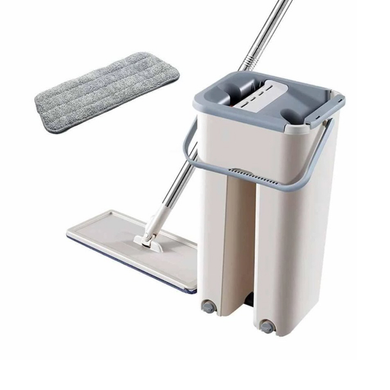 Швабра з відром Scratch Cleaning Mop автоматичний віджимання (YT-200) Бежевий wimpEx-YT-200 фото