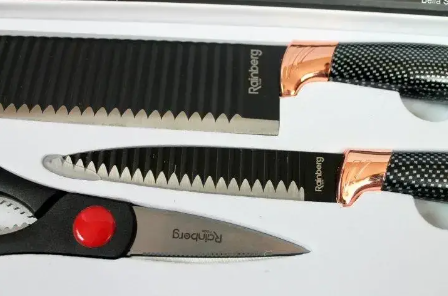 Набор кухонный ножей Rainberg RB-8803 3 в 1 из нержавеющей стали с керамическим покрытием RB-8803 фото