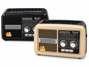 Радиоприемник GOLON RX-BT978S solar / Радиоприемник с солнечной панелью и встроенным аккумулятором / Радиопортивная колонка OptDropPof-2018671 фото