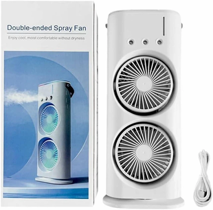 Вентилятор портативный +увлажнитель воздуха Mini-Fan (FS-04) (LED RGB, TYPE-C, Аккум. Автовращение) MeladPof-17132 фото