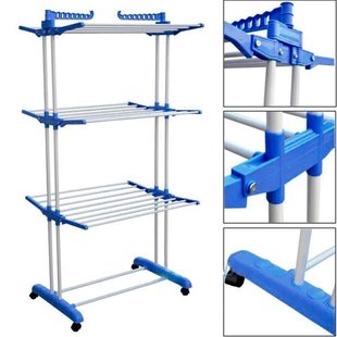 Многоярусная сушилка для белья GARMENT RACK WITH WHEELS 56789098 фото