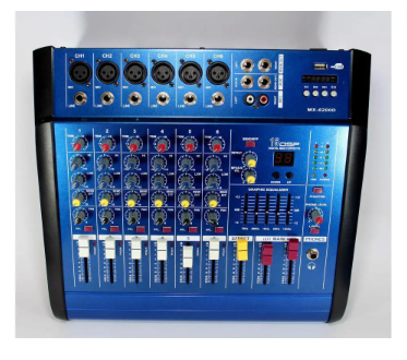 Аудіо мікшер Mixer BT 6300D 7-канальний Підсилювач звуку spar-2383 фото