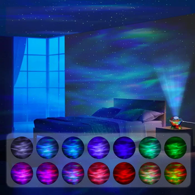 Проектор - ночник с колонкой и мелодиями для сна на поставке "Планета" k880 проектор звездного неба mel-K880 фото