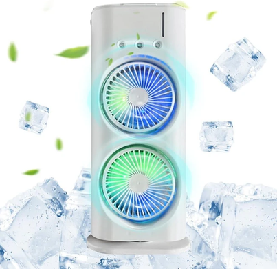 Вентилятор портативный +увлажнитель воздуха Mini-Fan (FS-04) (LED RGB, TYPE-C, Аккум. Автовращение) MeladPof-17132 фото