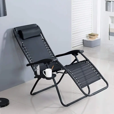 Шезлонг Крісло Садове Пляжне до 120 кг Zero Gravity XXL OptDropPof-n2150 фото