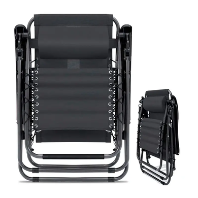 Шезлонг Крісло Садове Пляжне до 120 кг Zero Gravity XXL OptDropPof-n2150 фото