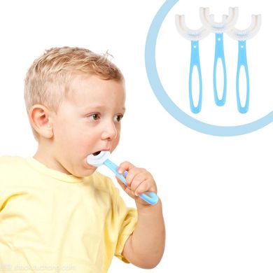 Дитяча U-подібна зубна щітка капа для дітей від 2 до 12 років 56743355 фото