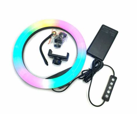 Кільцева LED лампа RGB MJ-33 з пультом-перемикачем 33 см Vener-148-30CM фото