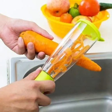 Нож кухонный для чистки овощей и фруктов с контейнером LY41 mel-58441 фото