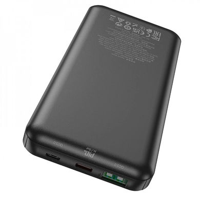 Павербанк повербанк із швидкою зарядкою HOCO J102 Cool figure PD20W+QC3.0 10000mAh |USB/Type-C| Чорний delta-21 фото