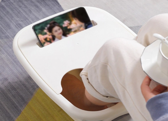 Массажная компактная ванночка для ног с подставкой для планшета. LY-791470 фото