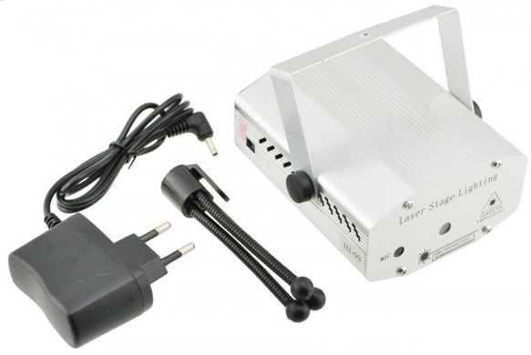Лазерный проектор, стробоскоп, диско лазер UKC HJ06 6 в 1 c триногой Steel spar-4054 фото