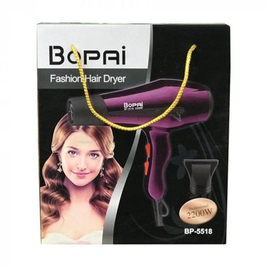 Фен для укладки волос Bopai BP-5518 с ионизацией 2200W RB-5518 фото