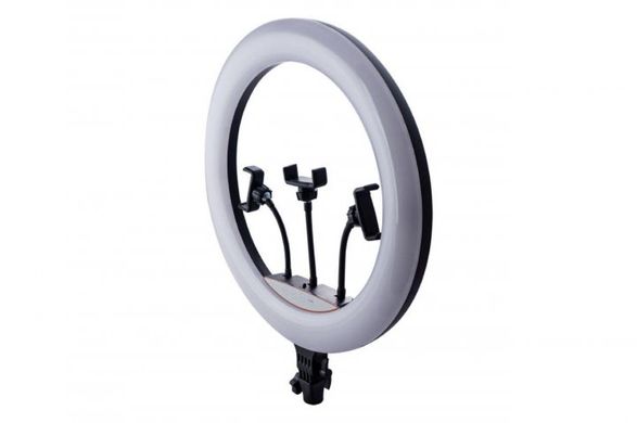 Кільцева LED лампа RGB Ring Fill Light 45 см сенсорне керування + пульт та 3 тримачі для телефону Vener-149-45CM фото